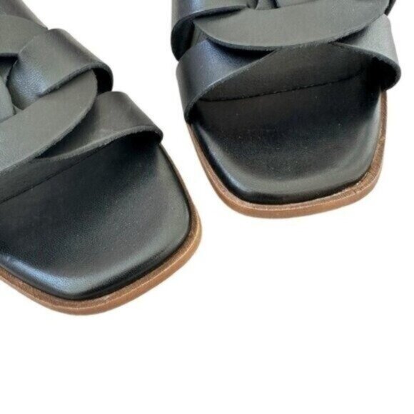 NWOB Bruno Magli Aria Block Heel Slide Sandal Black Size 9.5 - Picture 7 of 11